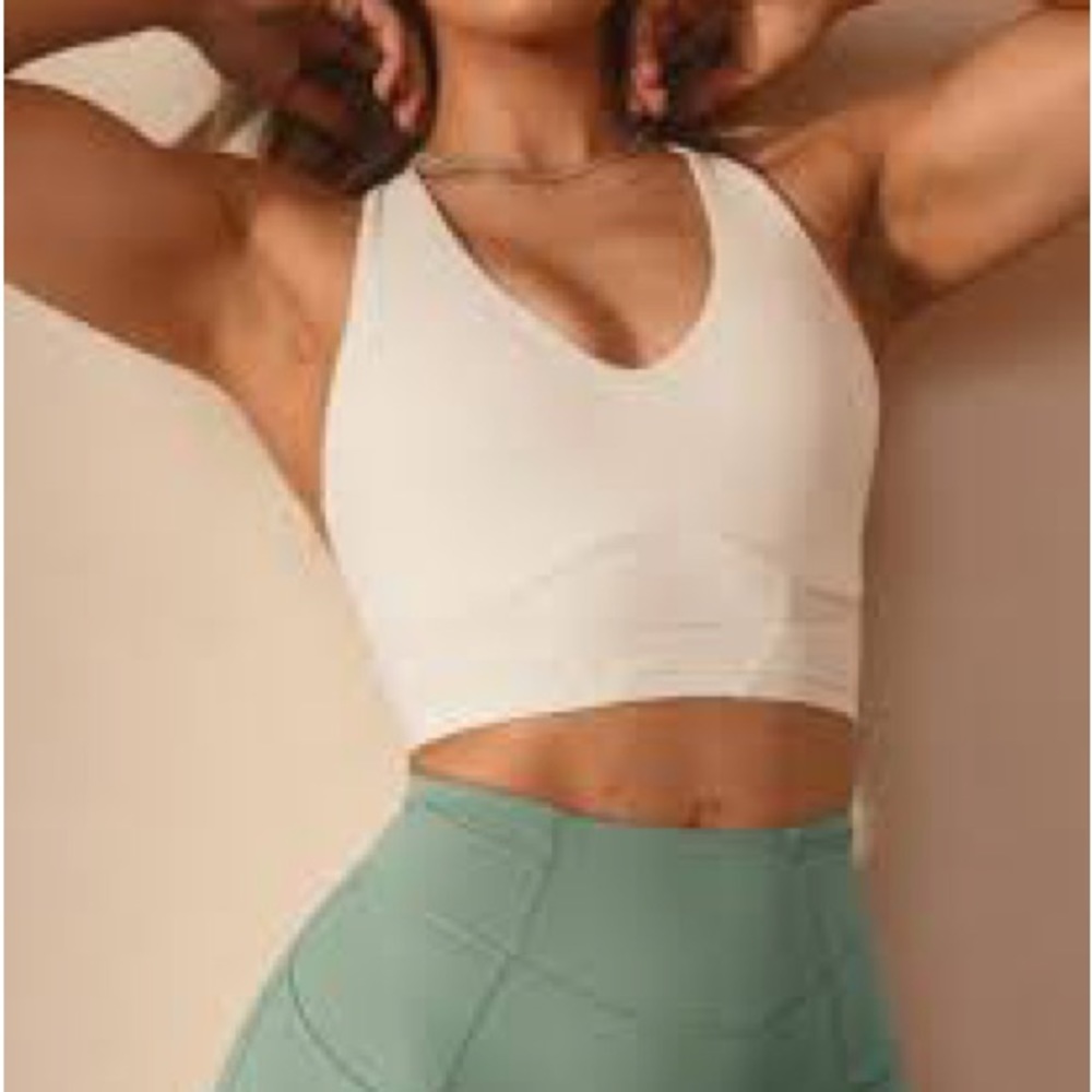 WHITNEY LONGLINE BRA white